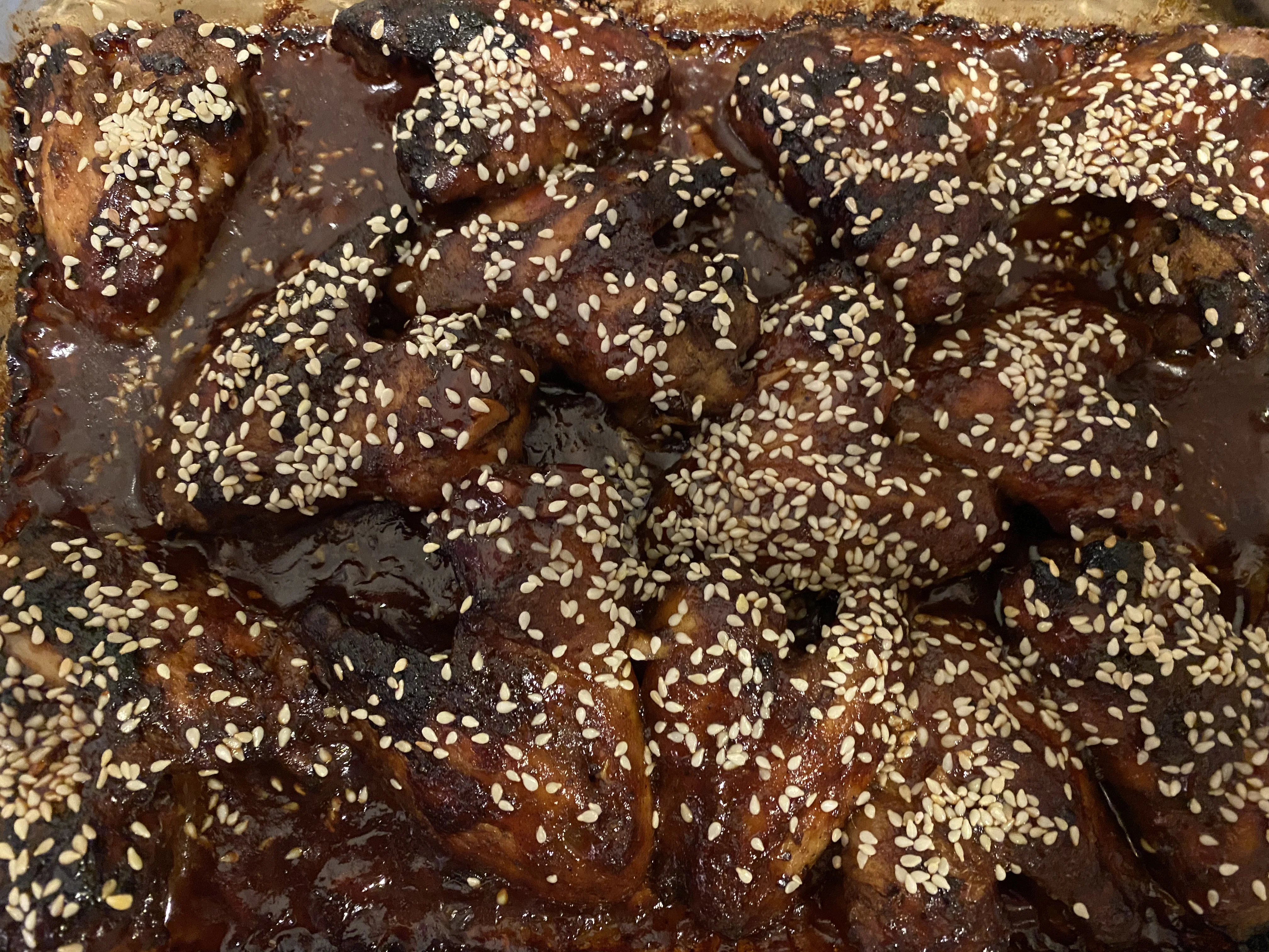 烤粘稠中式鸡翅