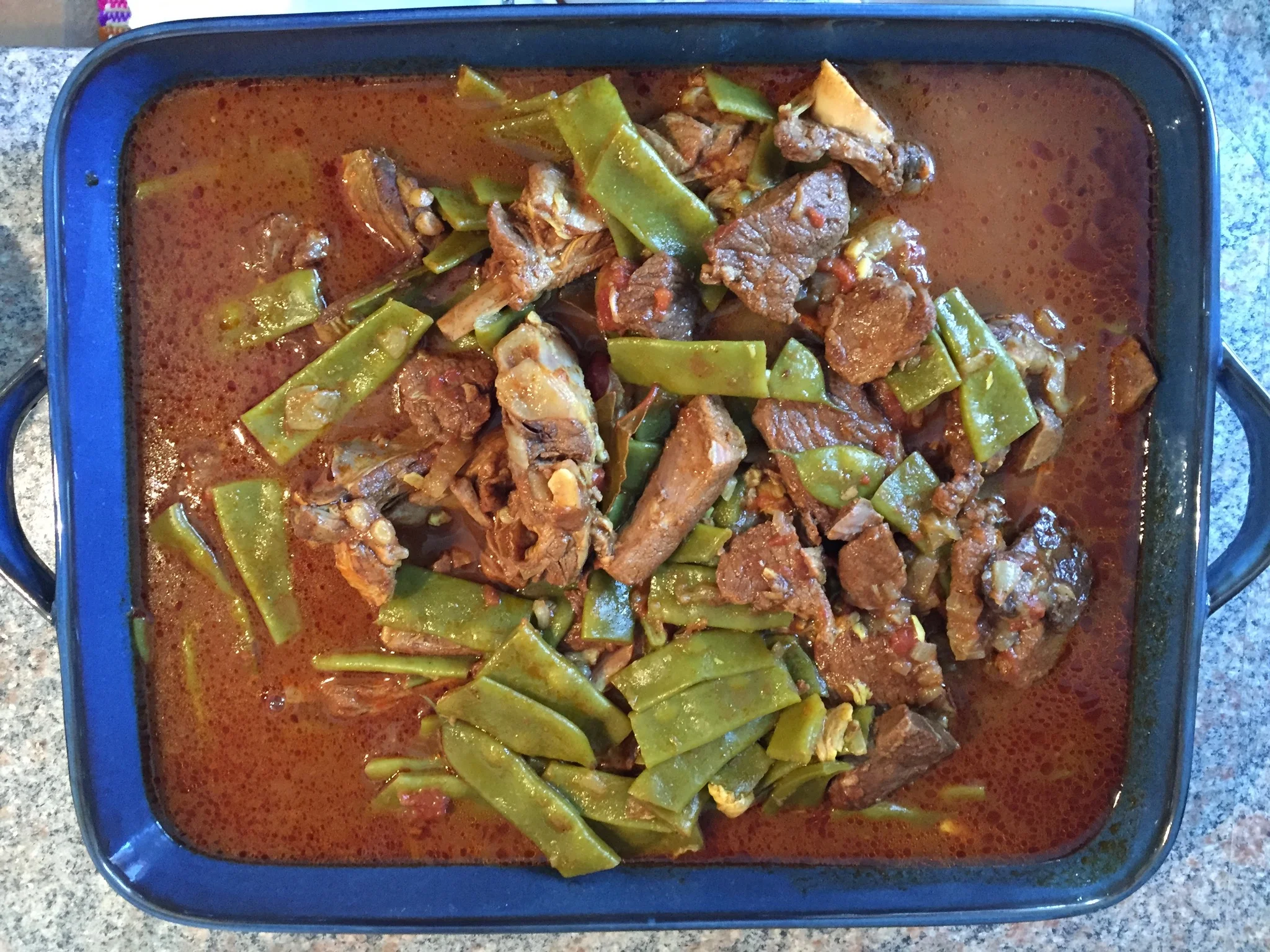 绿豆角羊肉烩菜 (Yakhnet Loubieh)