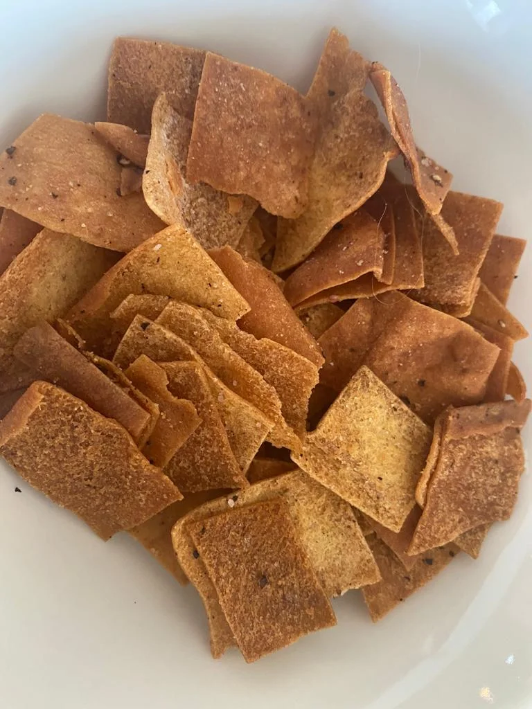 Chips ou Batatas Fritas de Pita ou Pães Libaneses