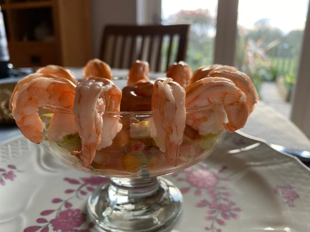 虾仁鸡尾酒或虾鸡尾酒